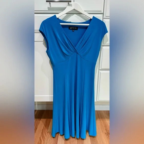 jones new york blue dress Mystic Blue Multi / L